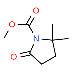 1-Pyrrolidinecarboxylic acid,2,2-dimethyl-5-oxo-,methyl ester Structure