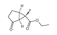 ethyl (1R*,5R*,6R*)-6 fluoro-2-oxobicyclo[3.1.0]hexane-6-carboxylate Structure