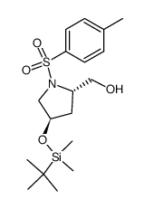 (2S,4R)-1-(4-methylphenyl)sulfonyl-2-hydroxymethyl-4-(t-butyldimethylsilanyloxy)pyrrolidine Structure