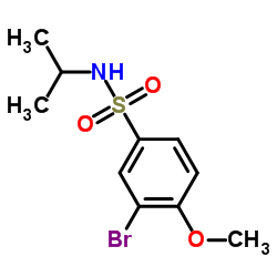 3-Bromo-N-isopropyl-4-methoxybenzenesulfonamide结构式