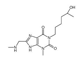 1-[(5R)-5-hydroxyhexyl]-3-methyl-8-(methylaminomethyl)-7H-purine-2,6-dione Structure
