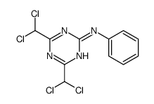 4,6-bis(dichloromethyl)-N-phenyl-1,3,5-triazin-2-amine结构式