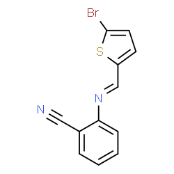 2-{[(5-bromo-2-thienyl)methylene]amino}benzonitrile结构式