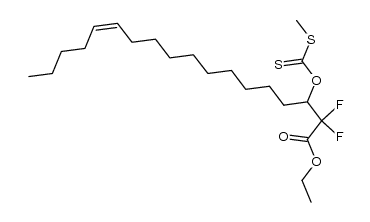 Ethyl (Z)-2,2-difluoro-3-(S-methyldithiocarbonyloxy)octadec-13-enoate Structure