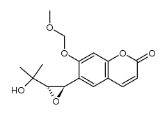6-[(1R,2S)-1,2-epoxy-3-hydroxy-3-methylbutyl]-7-(methoxymethoxy)chromen-2-one结构式