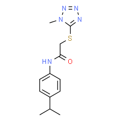 N-(4-ISOPROPYLPHENYL)-2-[(1-METHYL-1H-1,2,3,4-TETRAAZOL-5-YL)SULFANYL]ACETAMIDE结构式