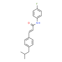 N-(4-FLUOROPHENYL)-3-(4-ISOBUTYLPHENYL)ACRYLAMIDE结构式