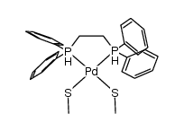 (methylthiolato)2[1,2-bis(diphenylphosphanyl)ethane]palladium Structure