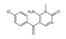 6-amino-5-(4-chlorobenzoyl)-1-methylpyrimidin-2-one Structure