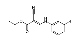 ethyl 2-cyano-3-((3-iodophenyl)amino)acrylate结构式