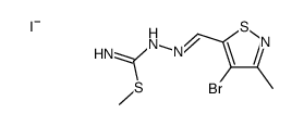 methyl N'-[(E)-(4-bromo-3-methyl-1,2-thiazol-5-yl)methylideneamino]carbamimidothioate,iodide Structure