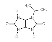 Imidazo(4,5-d)imidazole-2,5(1H,3H)-dione, 1,3,4-trichlorotetrahydro-6-(1-methylethyl)- picture