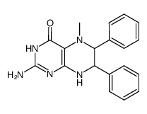 2-Amino-5,6,7,8-tetrahydro-5-methyl-6,7-diphenyl-4(1H)-pteridinone结构式