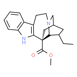 (2α,5β,6α,18β)-Ibogamine-18-carboxylic acid methyl ester结构式