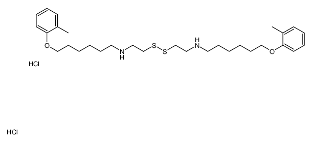 6-(2-methylphenoxy)hexyl-[2-[2-[6-(2-methylphenoxy)hexylazaniumyl]ethyldisulfanyl]ethyl]azanium,dichloride结构式