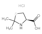 (R)-2,2-二甲基 4-噻唑烷羧酸盐酸盐结构式