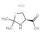 2,2-dimethylthiazolidine-4-carboxylic acid structure