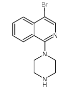 4-溴-1-(哌嗪-1-基)异喹啉结构式