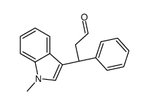 (3S)-3-(1-methylindol-3-yl)-3-phenylpropanal结构式
