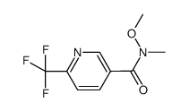 N-methoxy-N-methyl-6-(trifluoromethyl)nicotinamide结构式
