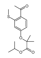 propan-2-yl 2-(4-acetyl-3-methylsulfanylphenoxy)-2-methylpropanoate Structure