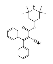 2-Cyano-3,3-diphenyl-acrylic acid 2,2,6,6-tetramethyl-piperidin-4-yl ester结构式