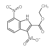 1H-Indole-2-carboxylicacid, 3,7-dinitro-, ethyl ester Structure