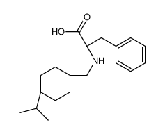 (2R)-3-phenyl-2-[(4-propan-2-ylcyclohexyl)methylamino]propanoic acid Structure