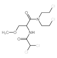 Propionamide, N,N-bis(2-chloroethyl)- 2-(2, 2-dichloroacetamido)-3-methoxy- structure