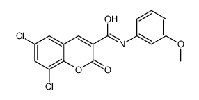 6,8-dichloro-N-(3-methoxyphenyl)-2-oxochromene-3-carboxamide结构式