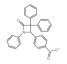 4-(4-nitrophenyl)-1,3,3-triphenyl-azetidin-2-one结构式