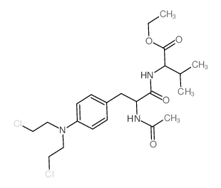 L-Valine, N-[N-acetyl-4-[bis (2-chloroethyl)amino]-L-phenyl-alanyl]-, ethyl ester结构式