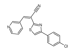(Z)-2-[4-(4-chlorophenyl)-1,3-thiazol-2-yl]-3-pyridin-3-ylprop-2-enenitrile Structure