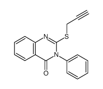 2-propargylthio-3-phenylquinazolin-4(3H)-one结构式