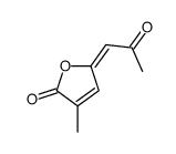 3-methyl-5-(2-oxopropylidene)furan-2-one结构式