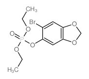 Phosphoric acid,6-bromo-1,3-benzodioxol-5-yl diethyl ester结构式