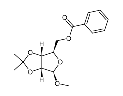 methyl 3'-O-benzoyl-2,3-O-isopropylidene-β-D-apiofuranoside Structure