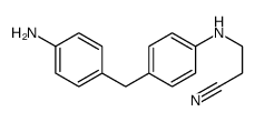 3-[4-[(4-aminophenyl)methyl]anilino]propanenitrile Structure