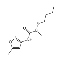 1-butylsulfanyl-1-methyl-3-(5-methyl-isoxazol-3-yl)-urea Structure