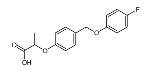 2-[4-[(4-fluorophenoxy)methyl]phenoxy]propanoic acid Structure