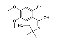 2-bromo-N-(1-hydroxy-2-methylpropan-2-yl)-4,5-dimethoxybenzamide Structure