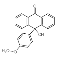 9(10H)-Anthracenone,10-hydroxy-10-(4-methoxyphenyl)- Structure