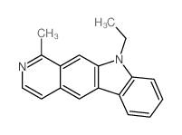 10-ethyl-1-methylpyrido[3,4-b]carbazole结构式