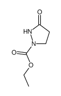 1-Pyrazolidinecarboxylic acid,3-oxo-,ethyl ester结构式