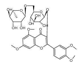 5,7,3',4'-O-tetramethylrutin结构式