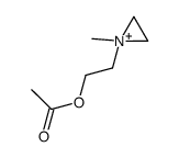 2-(1-methylaziridin-1-ium-1-yl)ethyl acetate Structure