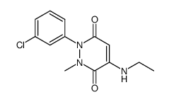 1-(3-chloro-phenyl)-4-ethylamino-2-methyl-1,2-dihydro-pyridazine-3,6-dione结构式