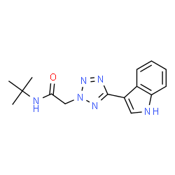 2H-Tetrazole-2-acetamide,N-(1,1-dimethylethyl)-5-(1H-indol-3-yl)-(9CI)结构式