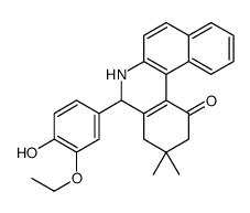 5-(3-ethoxy-4-hydroxyphenyl)-3,3-dimethyl-2,4,5,6-tetrahydrobenzo[a]phenanthridin-1-one Structure