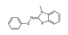 3-methyl-N-phenylsulfanyl-1,3-benzothiazol-2-imine结构式